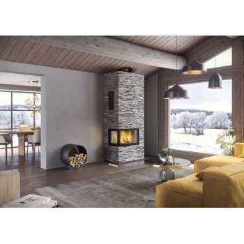 Kominek akumulacyjny Nordpeis DAVOS A High Kamień z 2 stron z wkładem N-29 left lub right